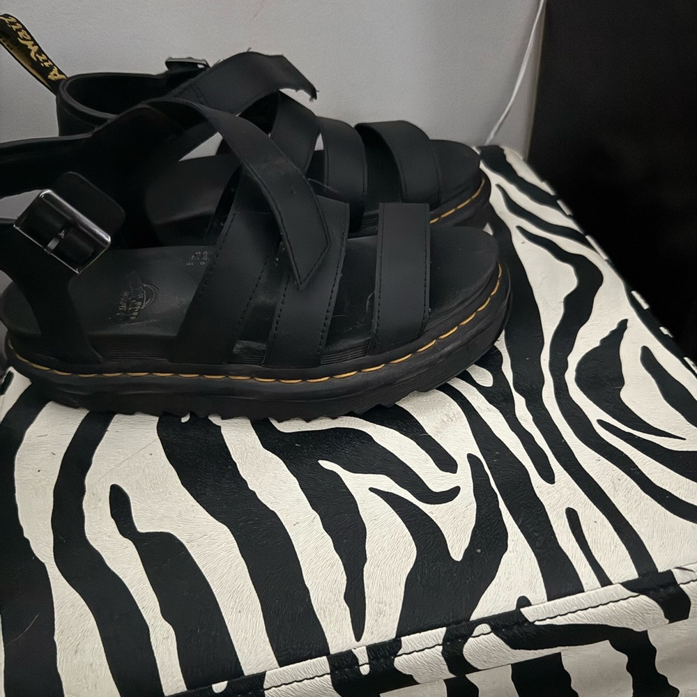 Black Doc Marten Strappy Sandals